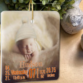 Baby Birth Stats Birth Record Weihnachtsgebäck Fot Keramikornament