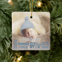 Baby Birth Stats Birth Record Weihnachtsgebäck Fot Keramikornament
