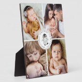 Baby Birth Stats Collage 4 Foto Pinguin Fotoplatte (Seite)