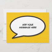 Baby Birth Stats Comic Pop Ankündigung (Rückseite)