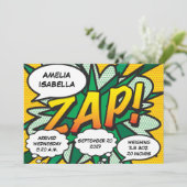 Baby Birth Stats Comic Pop Ankündigung (Stehend Vorderseite)