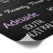 Baby Birth Stats Custom Wall Print - Lila Chalk Poster (Ecke)