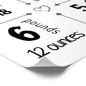 Baby Birth Stats Custom Wall Print Poster - Pfeile (Ecke)