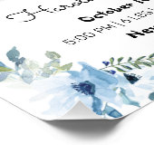 Baby Birth Stats Floral Fotodruck (Ecke)