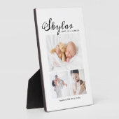 Baby Birth Stats Foto Collage White Fotoplatte (Seite)