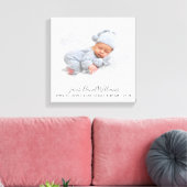 Baby Birth Stats Foto Maske Neugeborene Keepake Leinwanddruck (Insitu (Wohnzimmer))