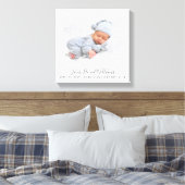 Baby Birth Stats Foto Maske Neugeborene Keepake Leinwanddruck (Insitu (Schlafzimmer))
