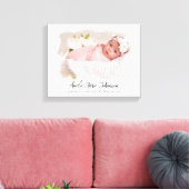 Baby Birth Stats Foto Newborn Keepake Kinderzimmer Leinwanddruck (Insitu (Wohnzimmer))