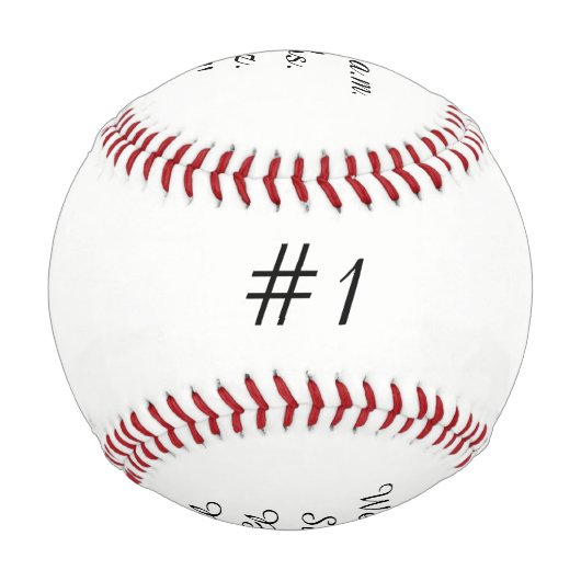 Baby Birth Stats Keepake Baseball (Rückseite)