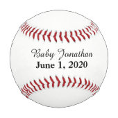 Baby Birth Stats Keepake Baseball (Vorderseite)
