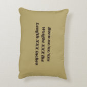 Baby Birth Stats Memento Golden Duck Feather Dekokissen (Rückseite(Vertikal))