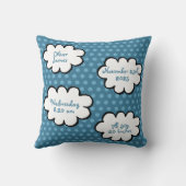 Baby Birth Stats Personalisiert Polka Dot Elefante Kissen (Rückseite)