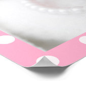 Baby Birth Stats Vier Foto Collage rosa polka Punk Poster (Ecke)