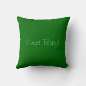 Baby Birth Stats Yellow Green Rattle Pillow Kissen (Rückseite)
