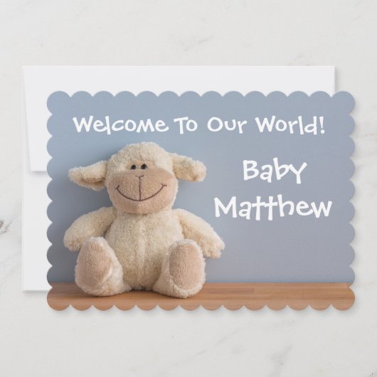 Baby Birth Welcome Card Baby Name Einladung (Vorderseite)