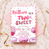 Baby Birthday Candy Two Sweet Party Einladung