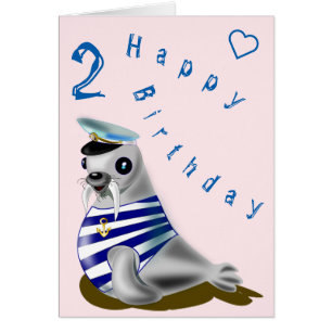 Baby Birthday Card Captain Siegel - Personalisiert