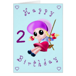 Baby Birthday Card Happy Girl - Dein Text
