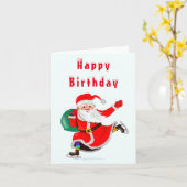 Baby Birthday Card Happy Santa Claus Karte (Gelbe Blume)