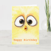 Baby Birthday Card Hühner mit großen Augen Karte (Vorderseite)