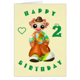 Baby Birthday Card Kleiner Clown - Ihr Text