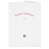 Baby Birthday Card Kleiner Elefant mit Blume (Hinten)