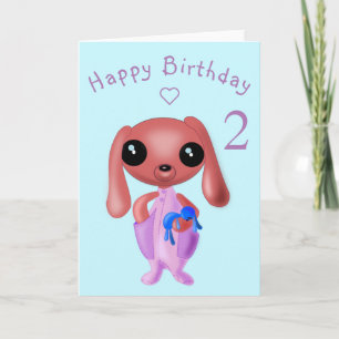 Baby Birthday Card Little Bunny - Ihr Text Karte