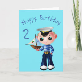 Baby Birthday Card Little Sailor Boy - Ihr Text Karte