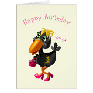 Baby Birthday Card Modern Bird - Spaß