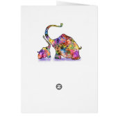 Baby Birthday Card Mutter und Baby Elephant (Hinten)