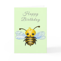 Baby Birthday Card Queen Bee - Ihr Text