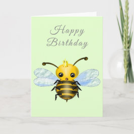 Baby Birthday Card Queen Bee - Ihr Text Karte