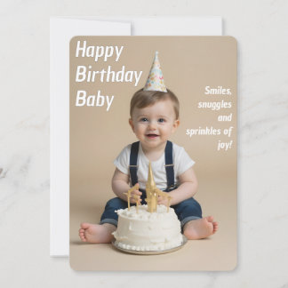 Baby Birthday Card zum sofortigen Download Einladung