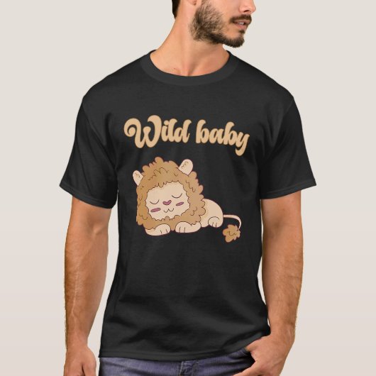 Baby Birthday One Wild Lion Animals Celebration Bo T-Shirt (Vorderseite)