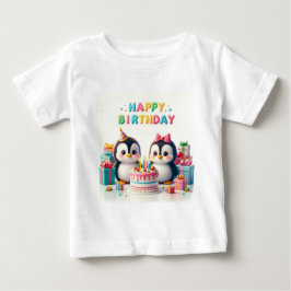Baby Birthday Tshirt mit Pinguinen