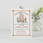 Baby Bison Buffalo Western Landscape Babydusche Einladung (Stehend Vorderseite)