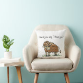 Baby Bison Kuh Büffel I Liebe Sie Kissen (Stuhl )
