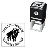 Baby Bison Stehend Library Book Name Nr. 2 Permastempel (Beispiel)