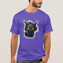 Baby Black Cat Design - Dark T - Shirt