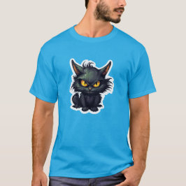 Baby Black Cat Design - Dark T - Shirt