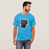 Baby Black Cat Design - Dark T - Shirt (Vorne ganz)
