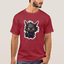 Baby Black Cat Design - Dark T - Shirt