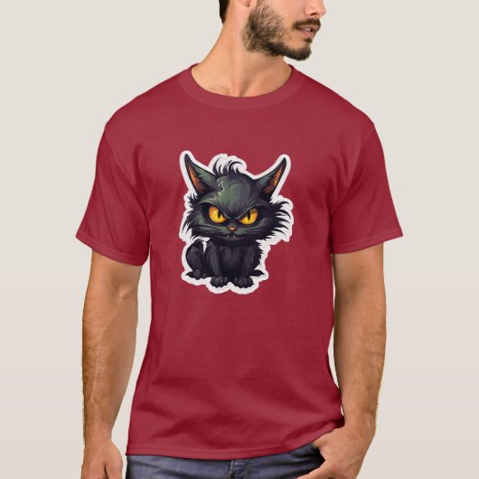 Baby Black Cat Design - Dark T - Shirt (Vorderseite)