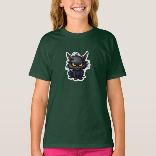 Baby Black Cat Design - Girls' Basic-T - Shirt (Vorderseite)