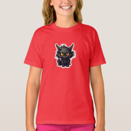 Baby Black Cat Design - Girls' Basic-T - Shirt