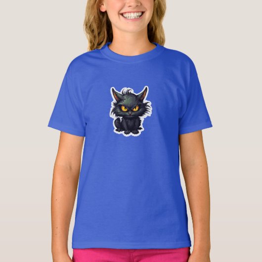 Baby Black Cat Design - Girls' Basic-T - Shirt (Vorderseite)
