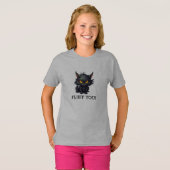 Baby Black Cat Design - Girls' Basic-T - Shirt (Vorne ganz)