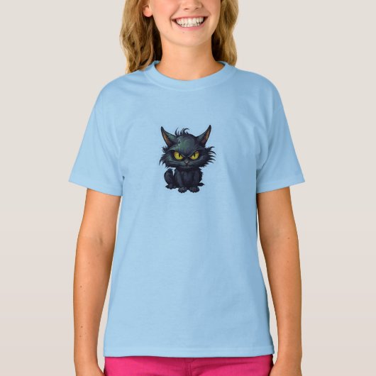 Baby Black Cat Design - Girls' Basic-T - Shirt (Vorderseite)
