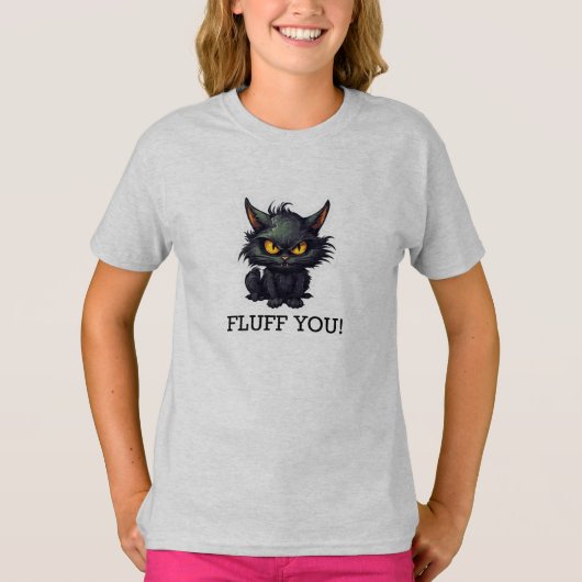 Baby Black Cat Design - Girls' Basic-T - Shirt (Vorderseite)
