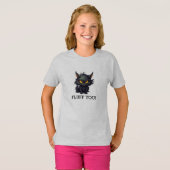 Baby Black Cat Design - Girls' Basic-T - Shirt (Vorne ganz)